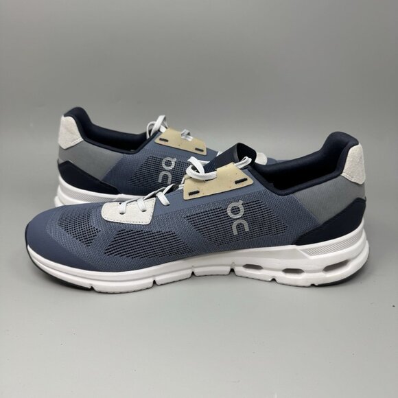 On Cloudrift Mens Size 11.5  Running Shoes Blue White Athletic Trainer Sneakers - Picture 2 of 9